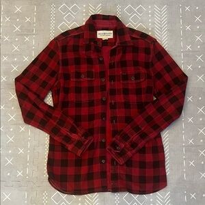 Vintage Unisex Ralph Lauren buffalo red plaid shirt. Men: small/Women: large